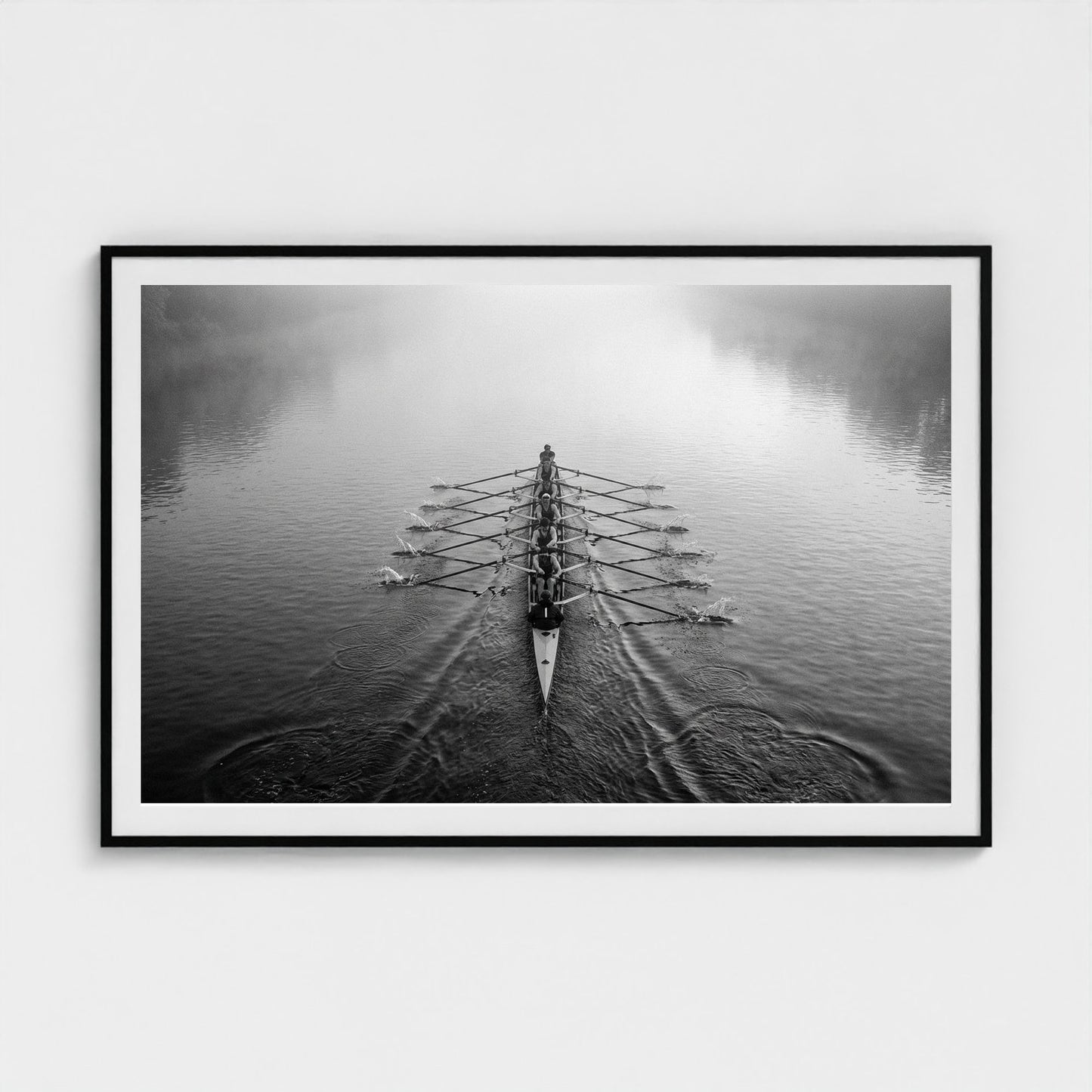 rowing-shell 60x40-black frame frame