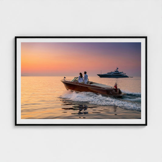 tender-at-sunset 60x40-black frame frame