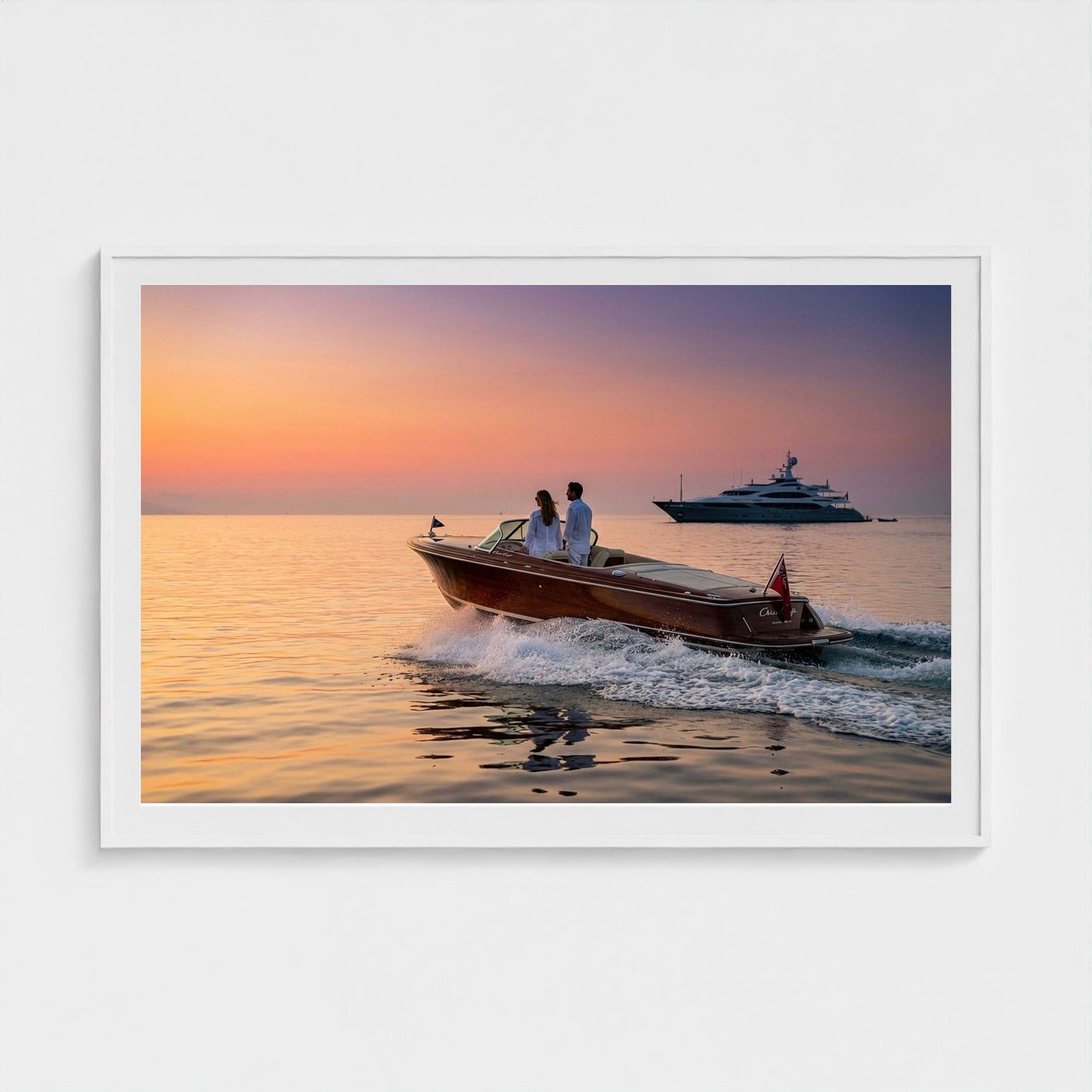tender-at-sunset 60x40-white frame frame