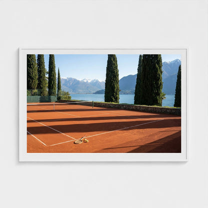 tennis-lake-como 60x40-white frame frame