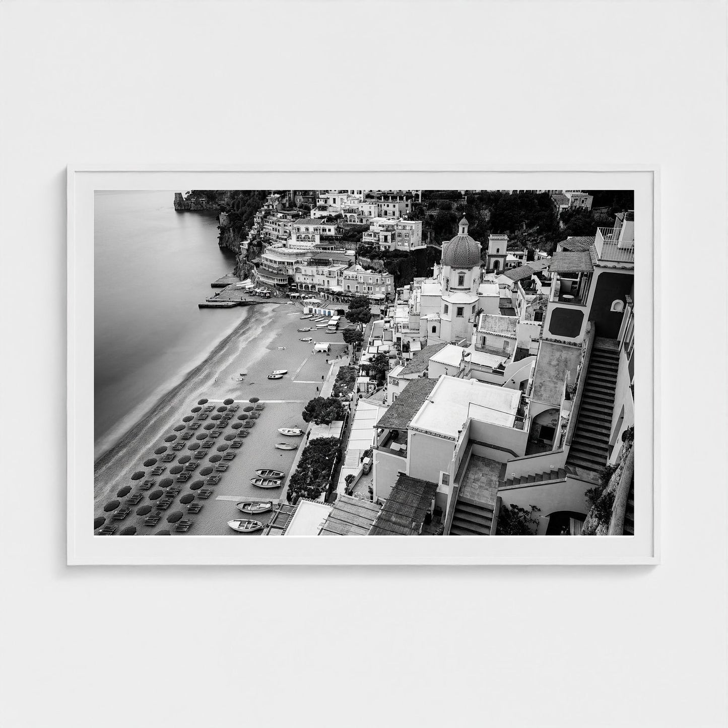 bw-spiaggia-grande 60x40-white frame frame