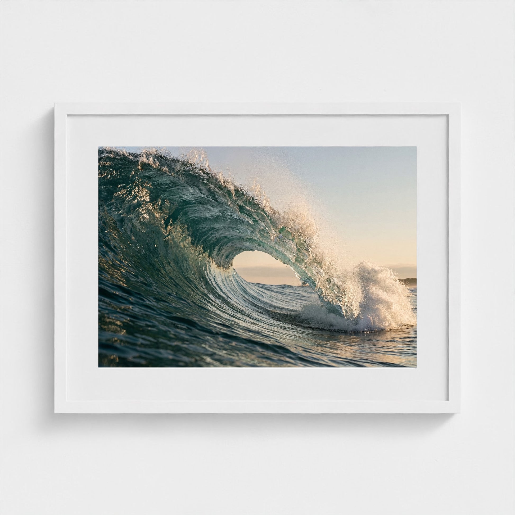 atlantic-wave-curl 24x18 white frame