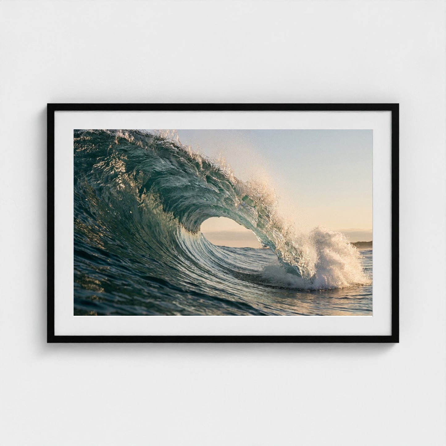 atlantic-wave-curl 36x24 black frame