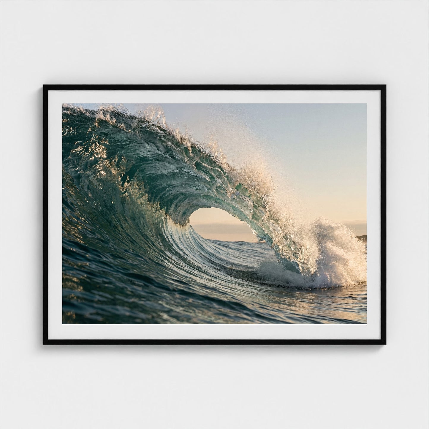 atlantic-wave-curl 48x36 black frame