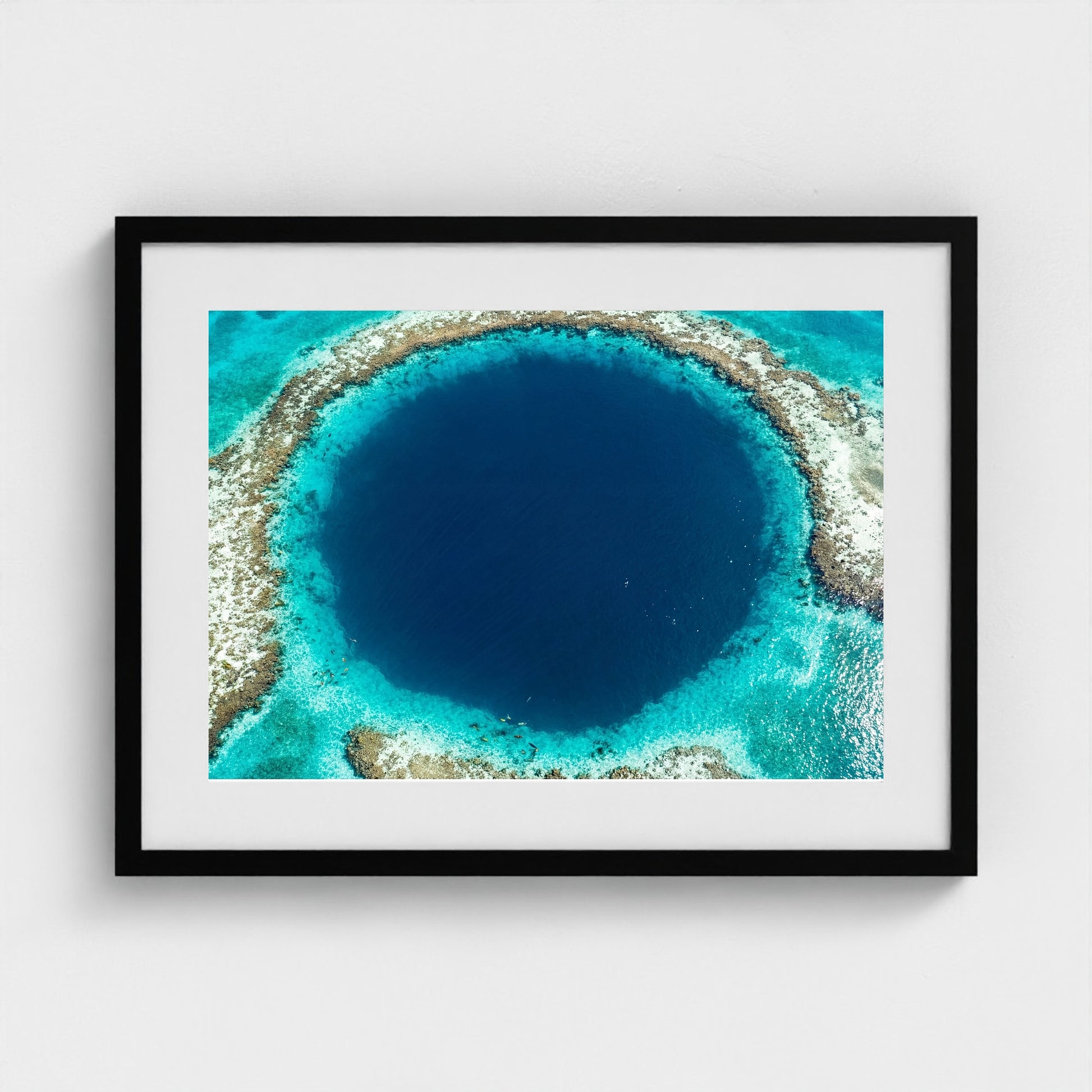 blue-hole-belize 24x18 black frame
