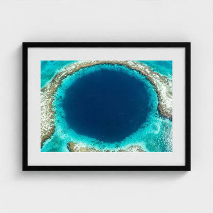 blue-hole-belize 24x18 black frame