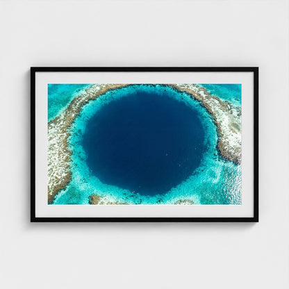 blue-hole-belize 36x24 black frame