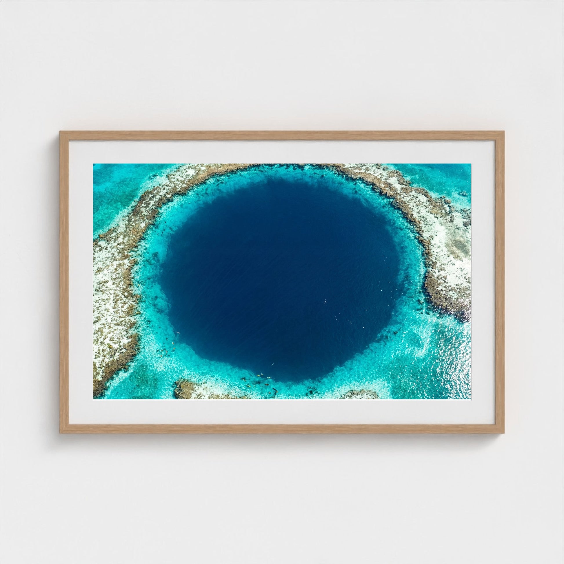 blue-hole-belize 36x24 natural frame