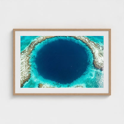 blue-hole-belize 36x24 natural frame