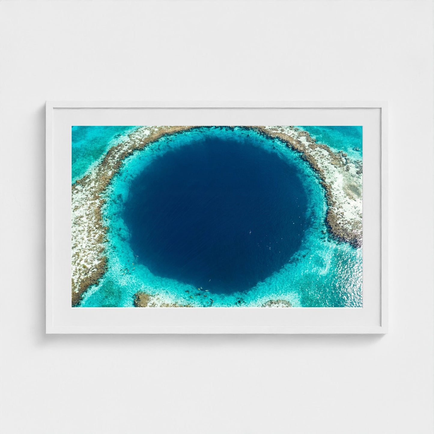 blue-hole-belize 36x24 white frame