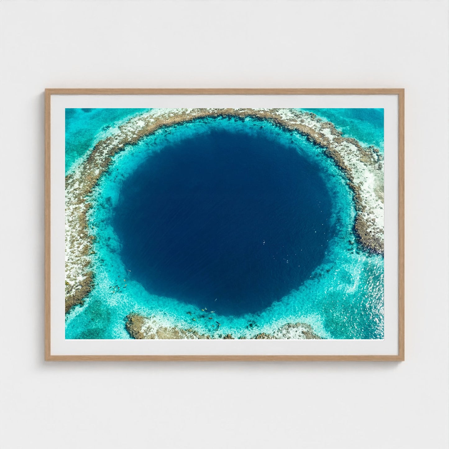 blue-hole-belize 48x36 natural frame
