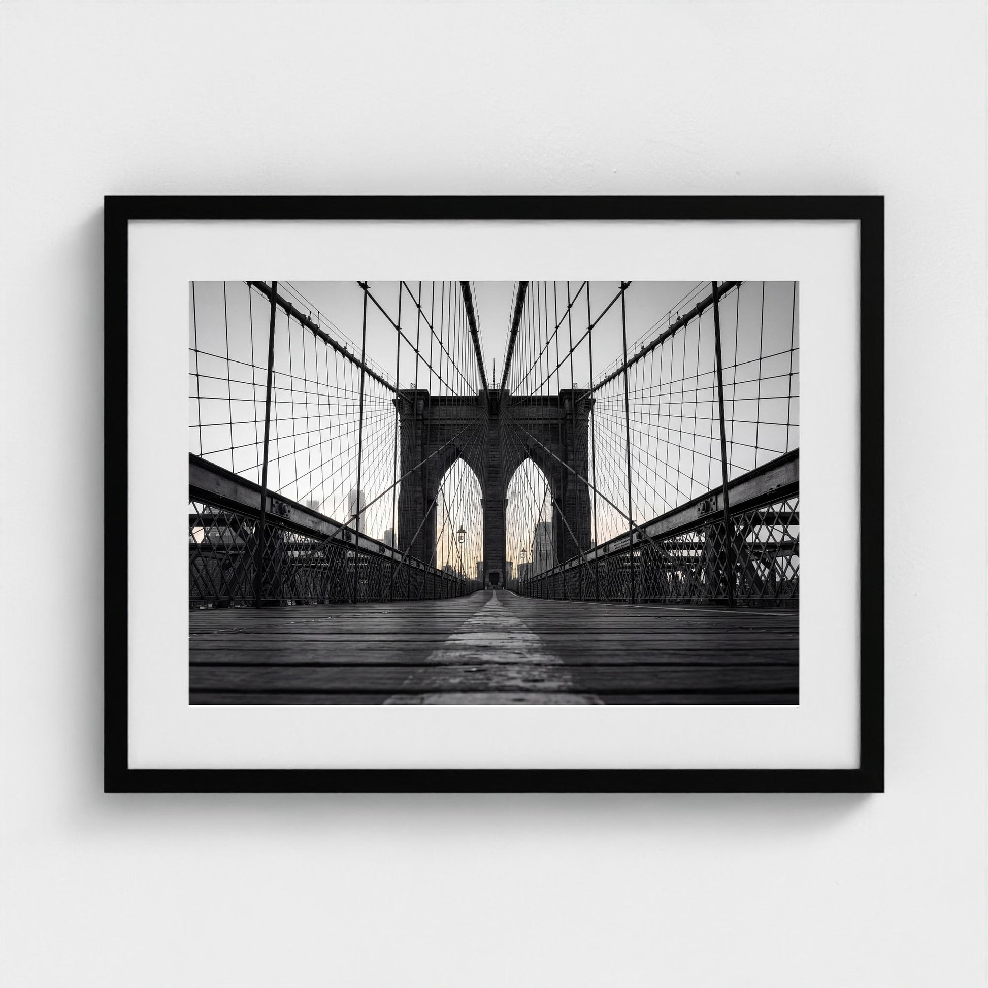 brooklyn-bridge-walkway 24x18 black frame