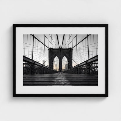 brooklyn-bridge-walkway 24x18 black frame