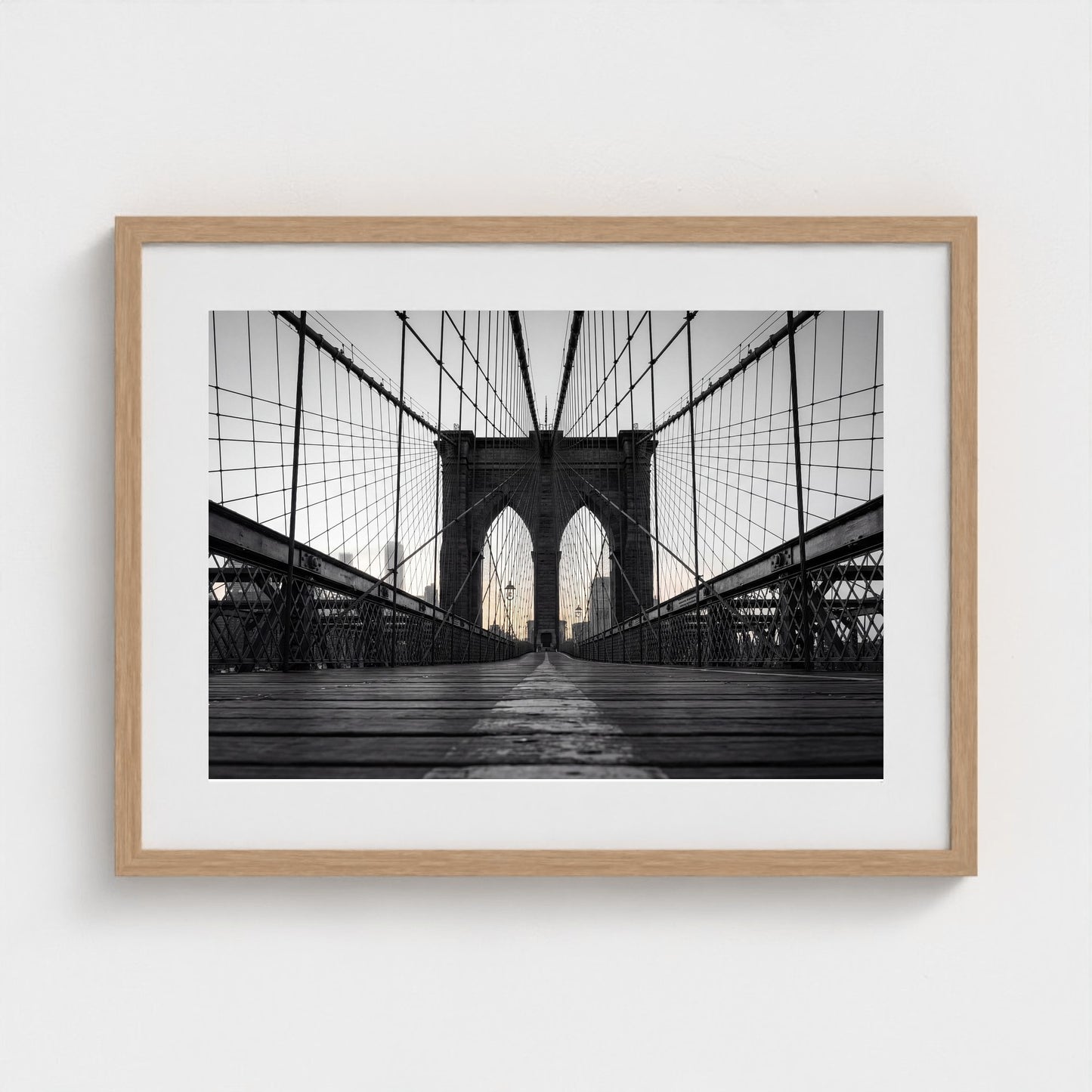 brooklyn-bridge-walkway 24x18 natural frame