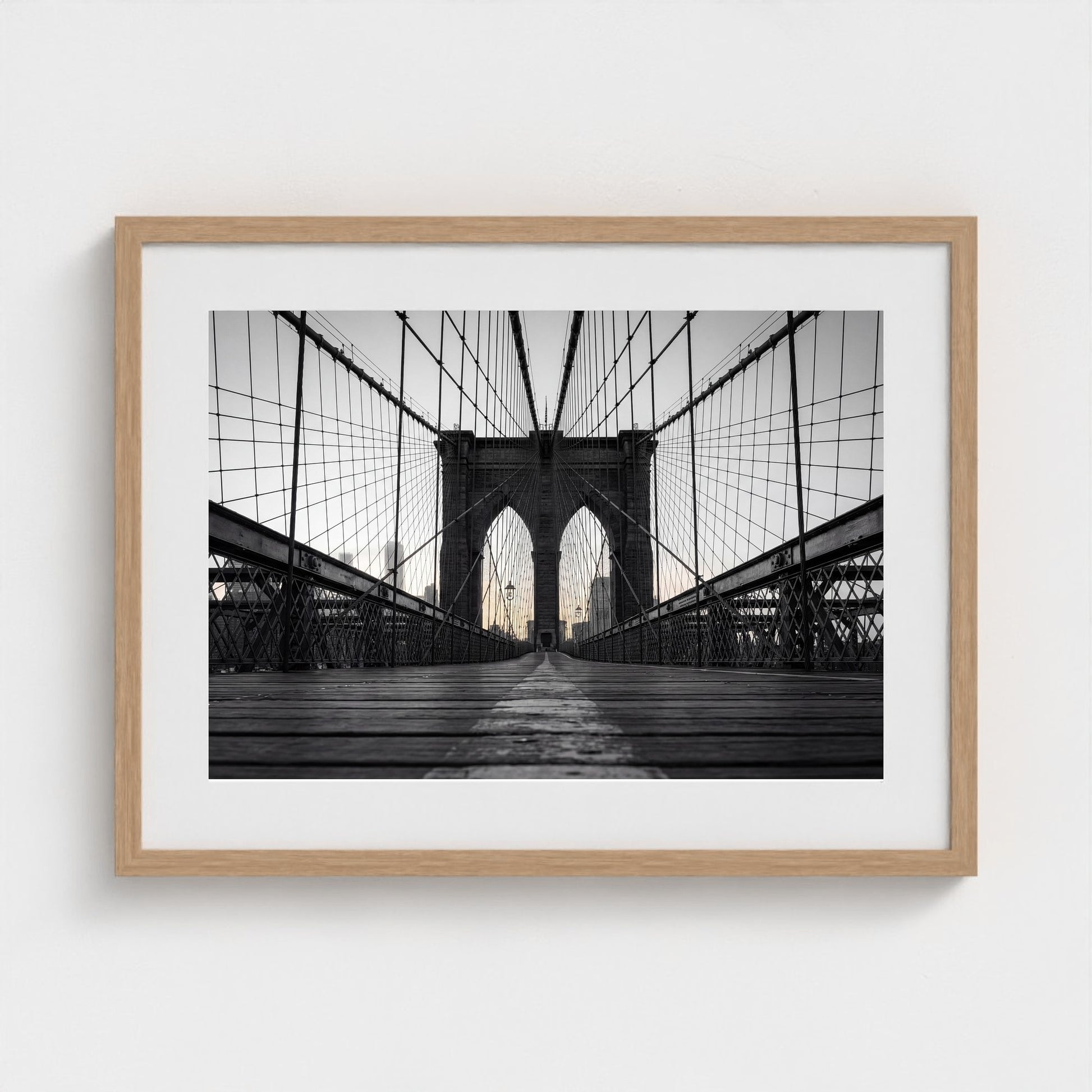 brooklyn-bridge-walkway 24x18 natural frame