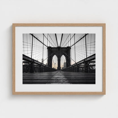 brooklyn-bridge-walkway 24x18 natural frame
