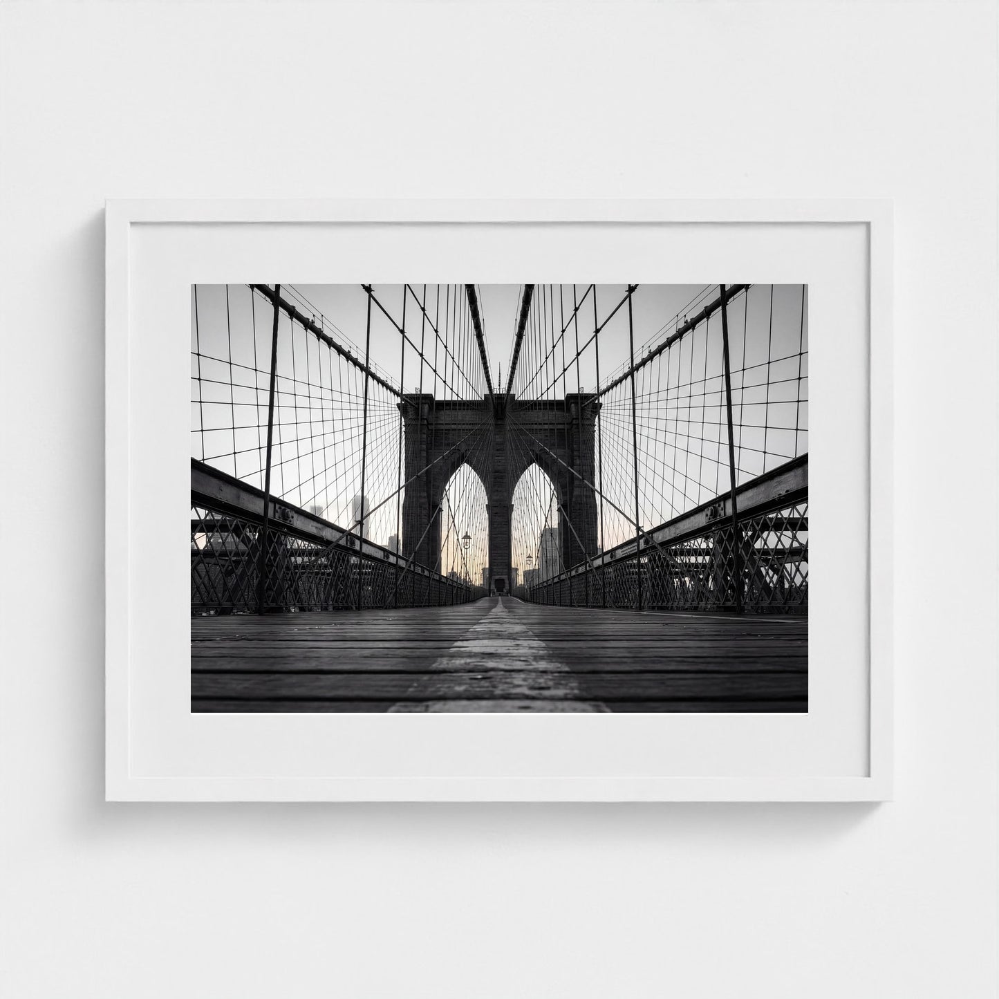 brooklyn-bridge-walkway 24x18 white frame