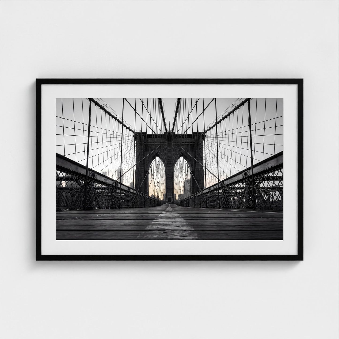 brooklyn-bridge-walkway 36x24 black frame