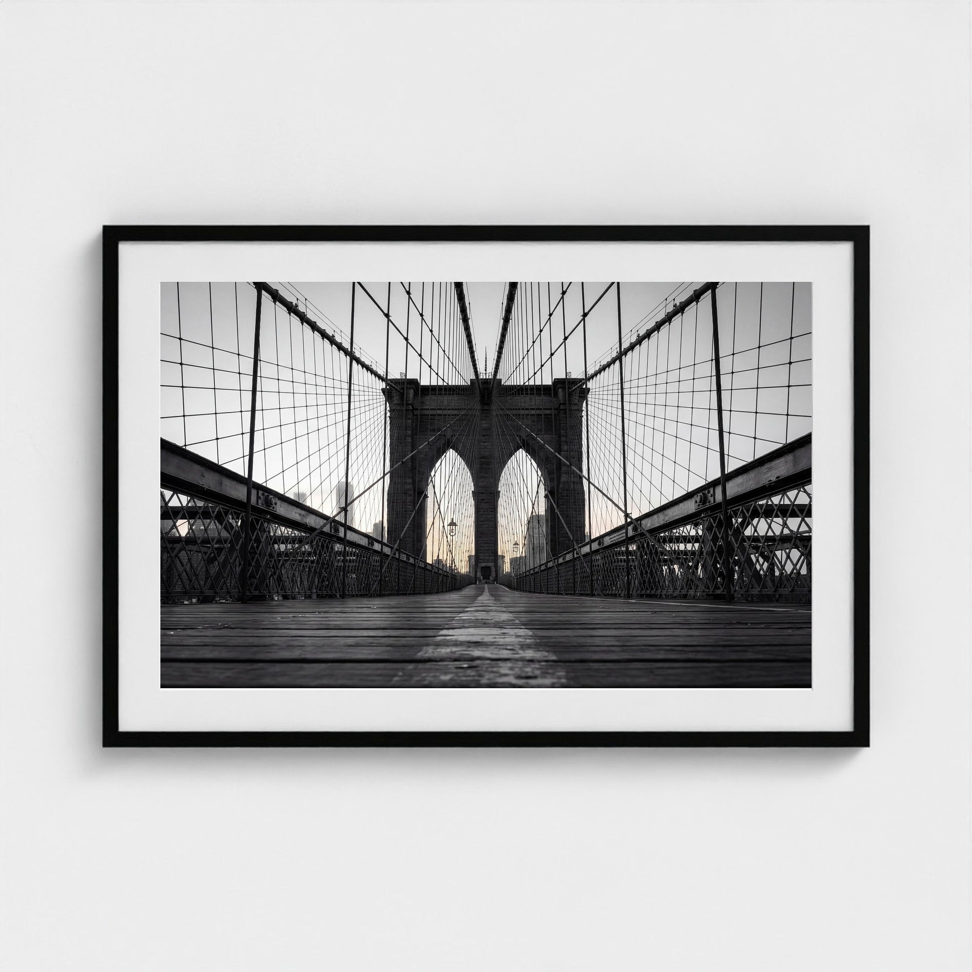 brooklyn-bridge-walkway 36x24 black frame