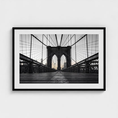 brooklyn-bridge-walkway 36x24 black frame