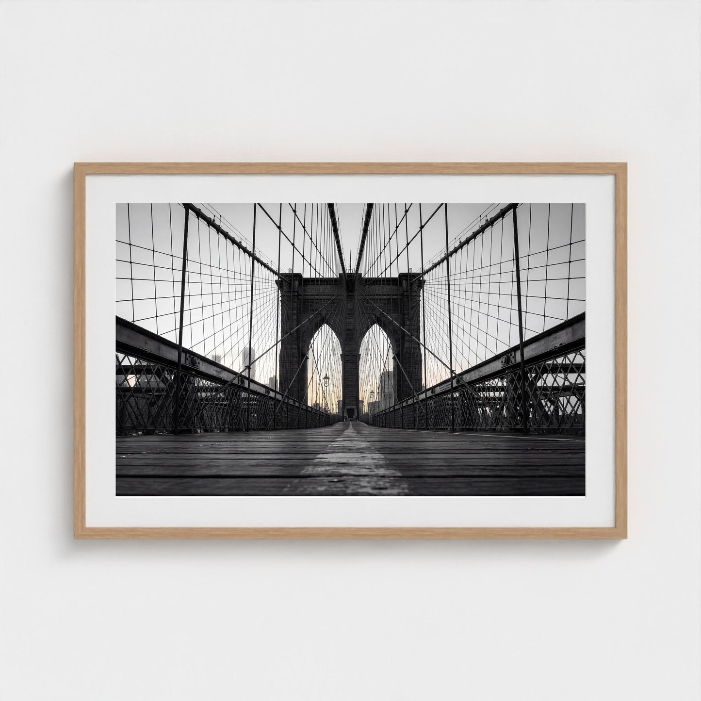 brooklyn-bridge-walkway 36x24 natural frame