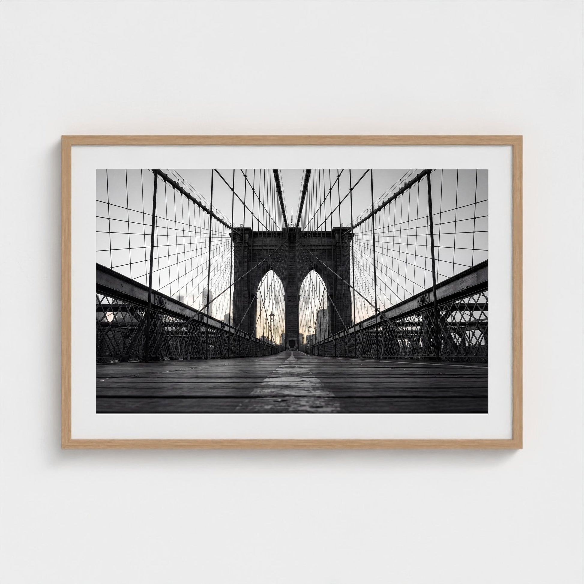 brooklyn-bridge-walkway 36x24 natural frame
