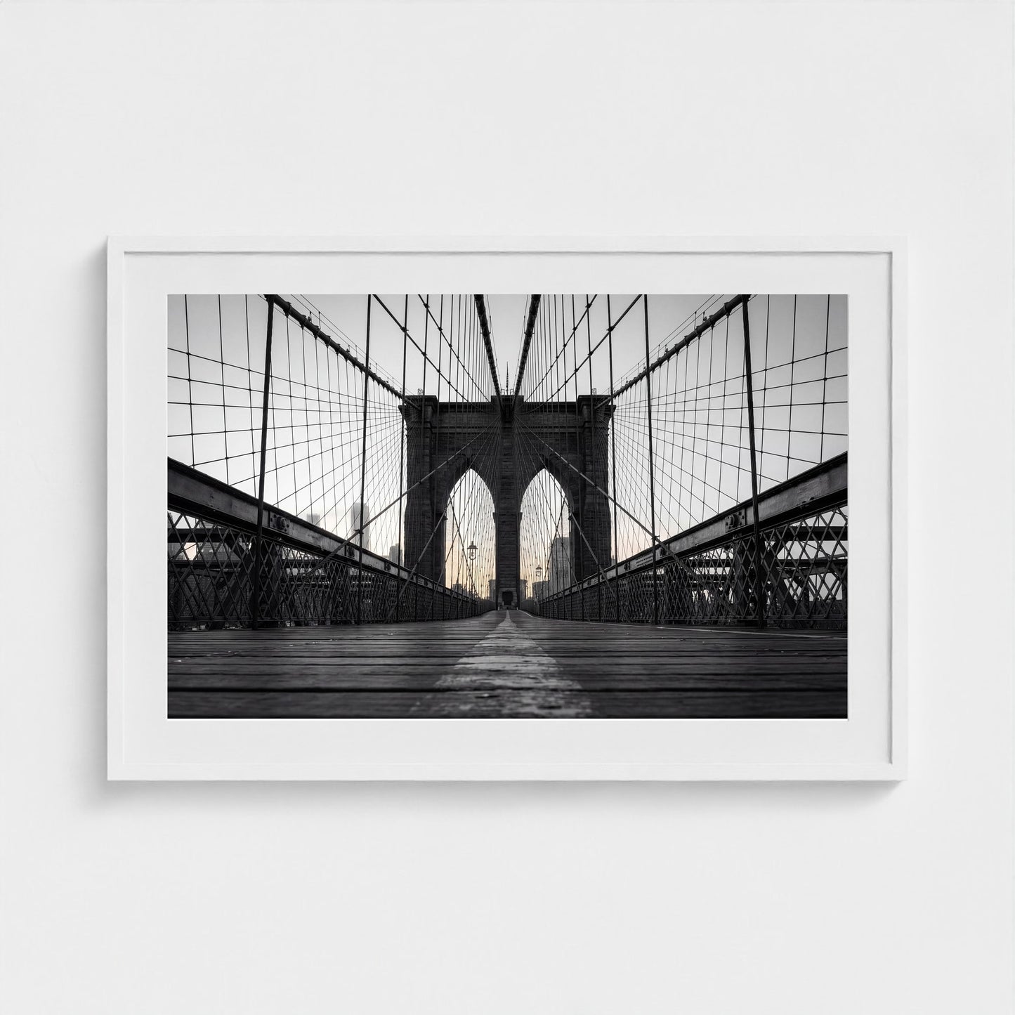 brooklyn-bridge-walkway 36x24 white frame