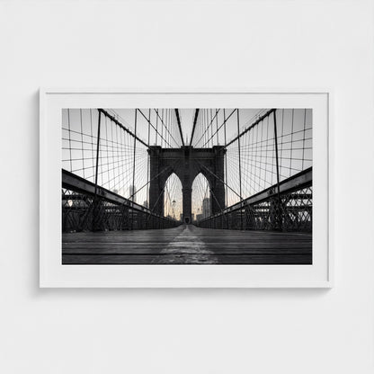brooklyn-bridge-walkway 36x24 white frame