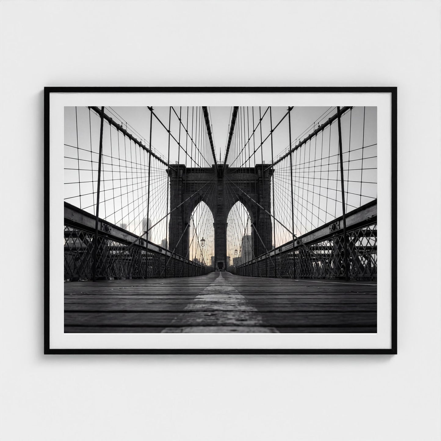 brooklyn-bridge-walkway 48x36 black frame