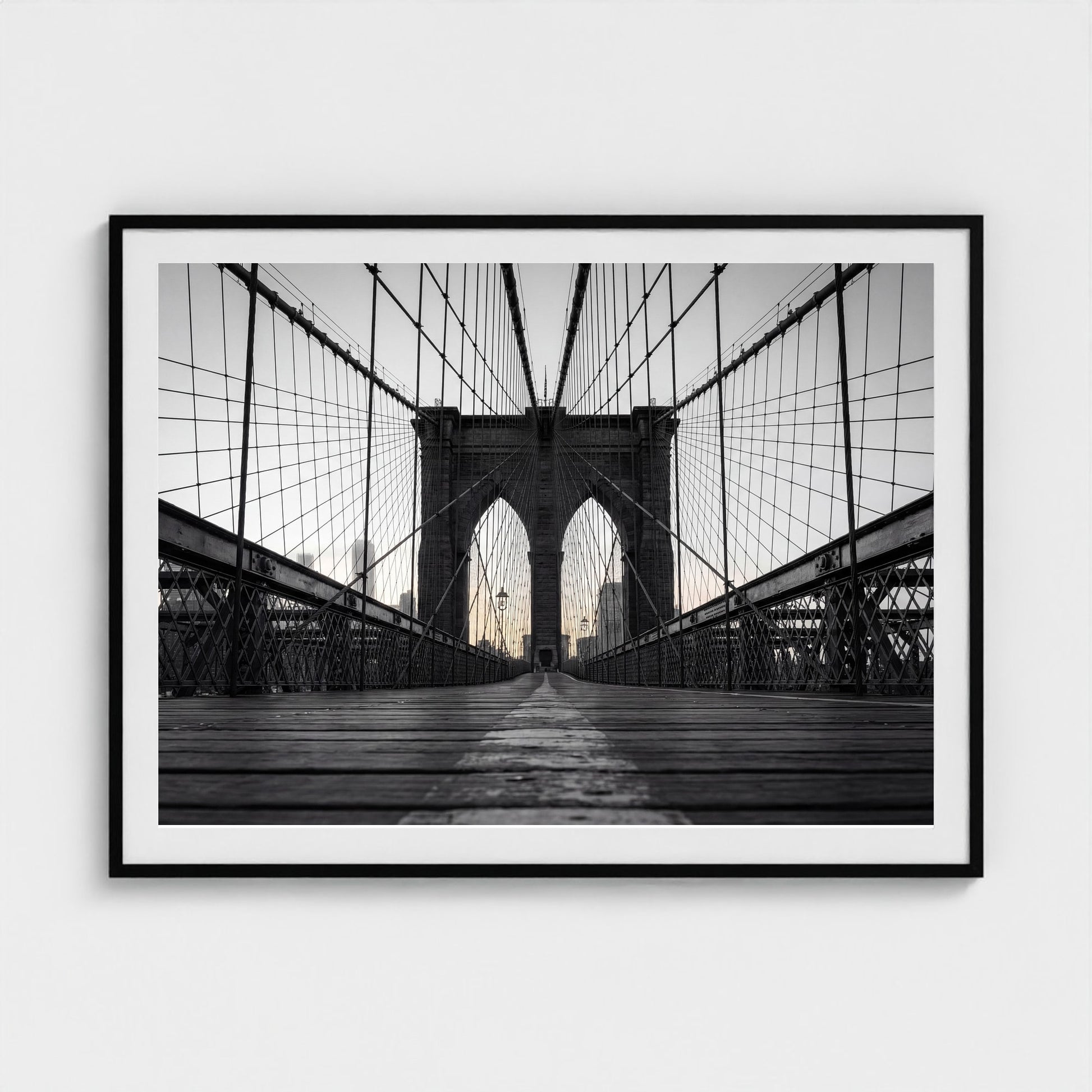 brooklyn-bridge-walkway 48x36 black frame