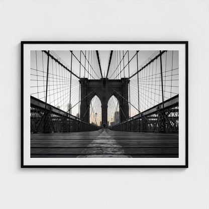 brooklyn-bridge-walkway 48x36 black frame