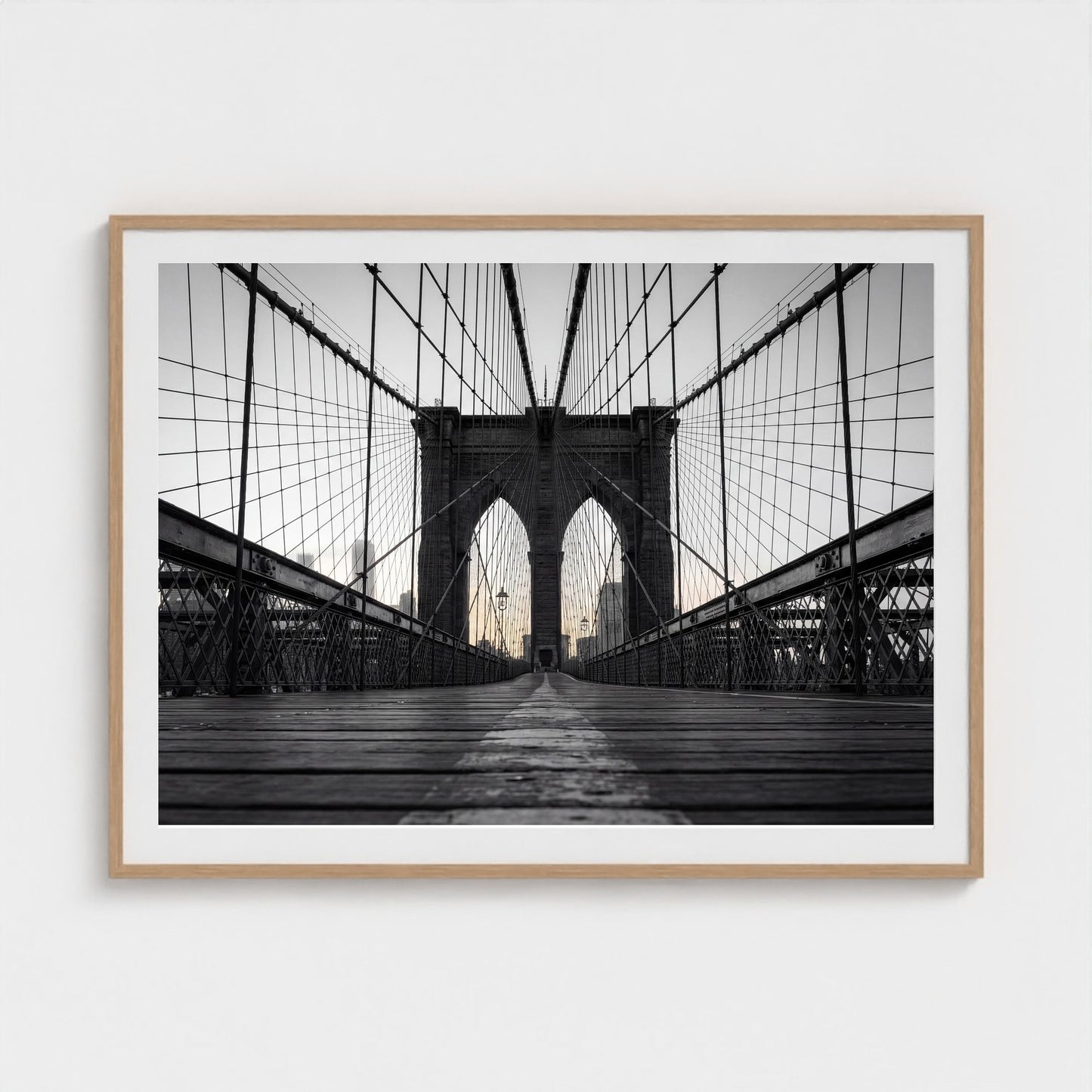 brooklyn-bridge-walkway 48x36 natural frame
