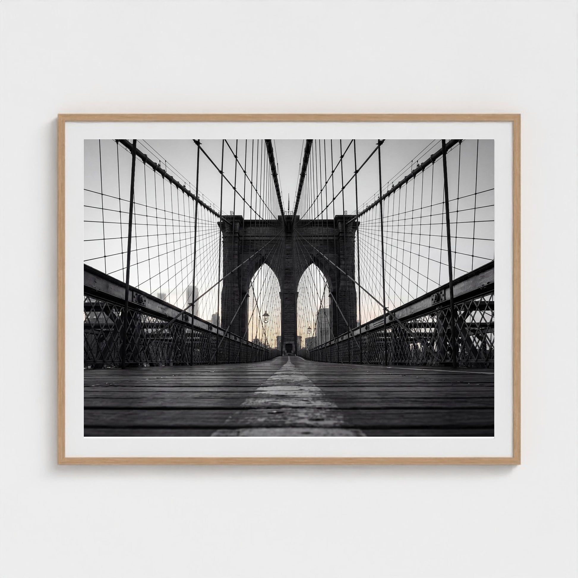 brooklyn-bridge-walkway 48x36 natural frame