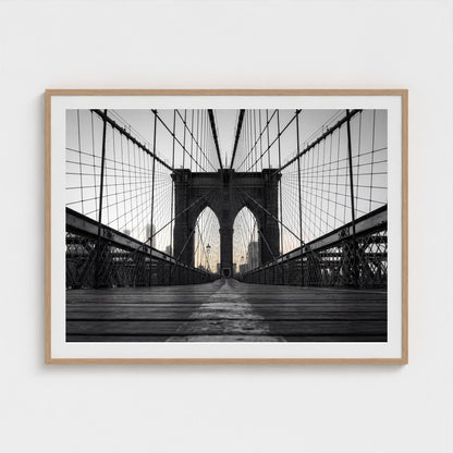 brooklyn-bridge-walkway 48x36 natural frame
