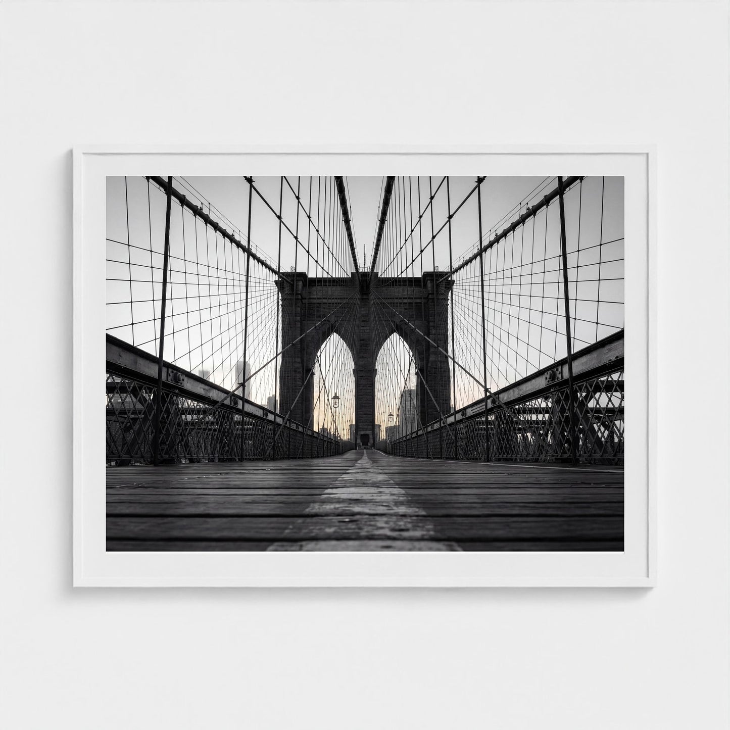 brooklyn-bridge-walkway 48x36 white frame