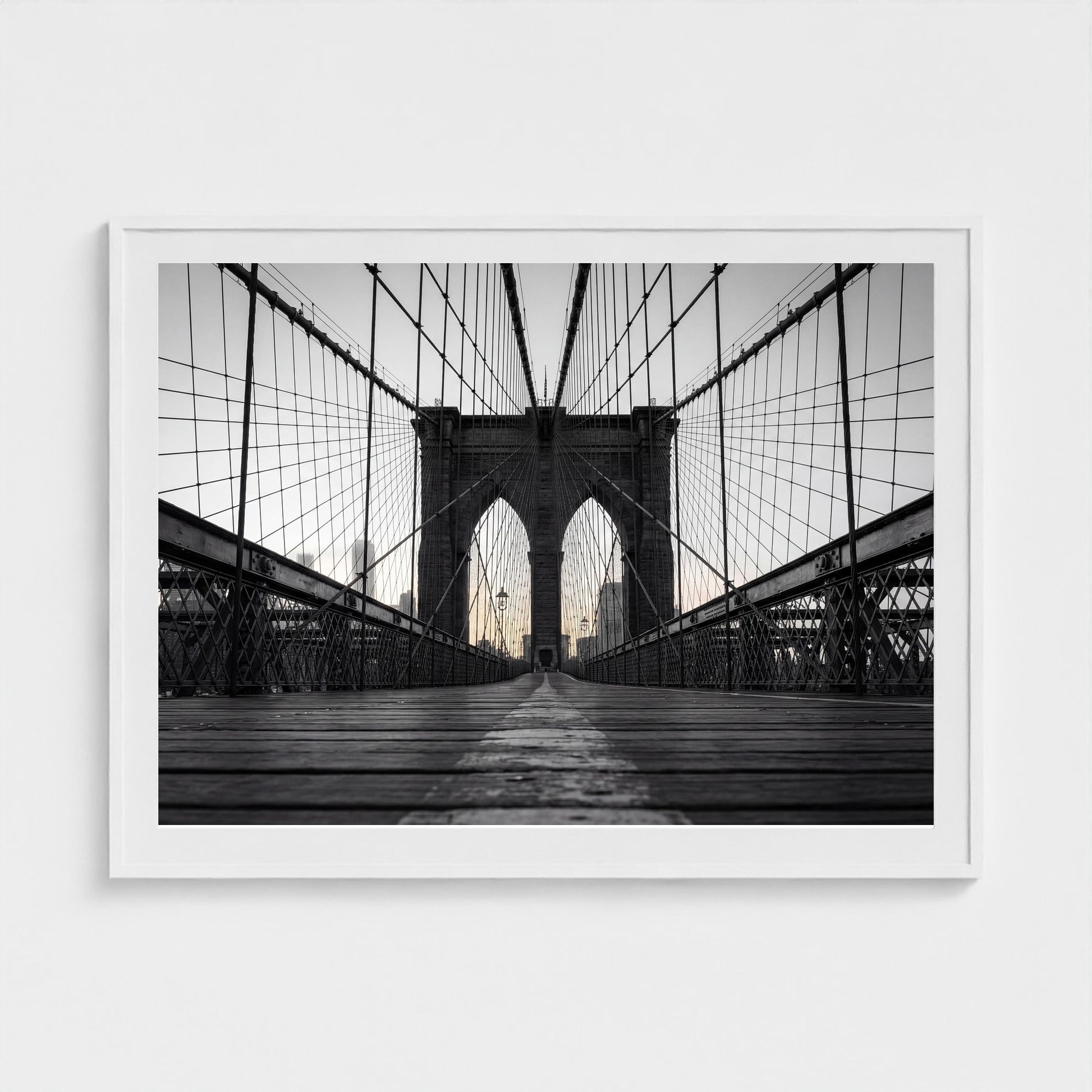brooklyn-bridge-walkway 48x36 white frame