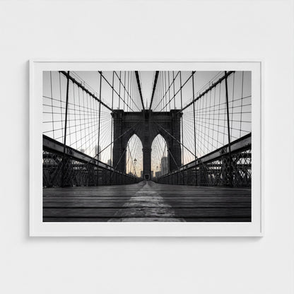 brooklyn-bridge-walkway 48x36 white frame