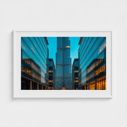 dubai-bluehour-towers 36x24 white frame