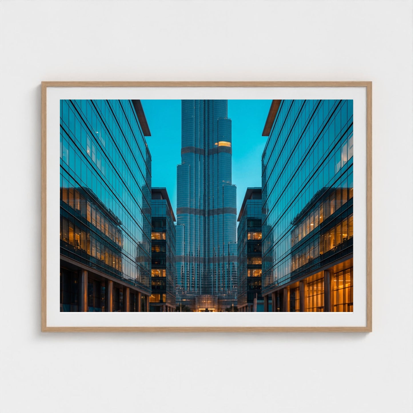 dubai-bluehour-towers 48x36 natural frame