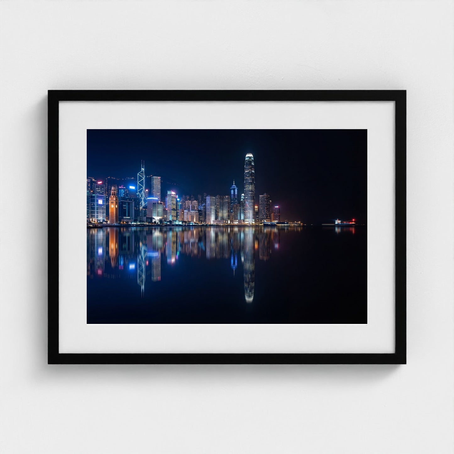 hongkong-harbour-night framed