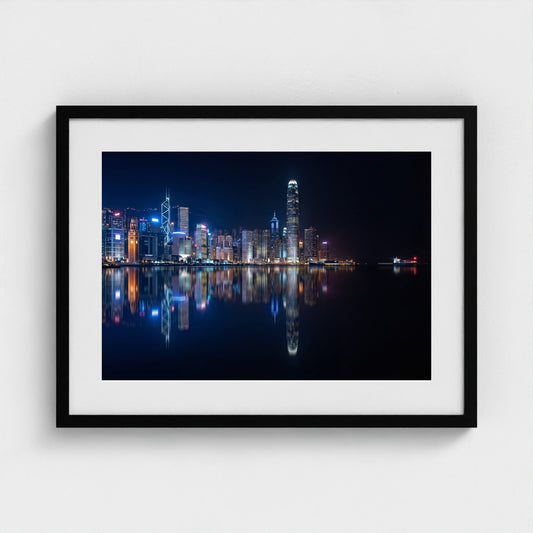 hongkong-harbour-night framed