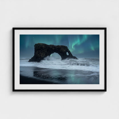 iceland-black-beach-arch 36x24 black frame