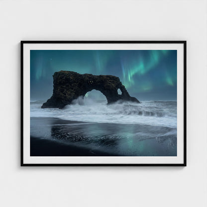 iceland-black-beach-arch 48x36 black frame