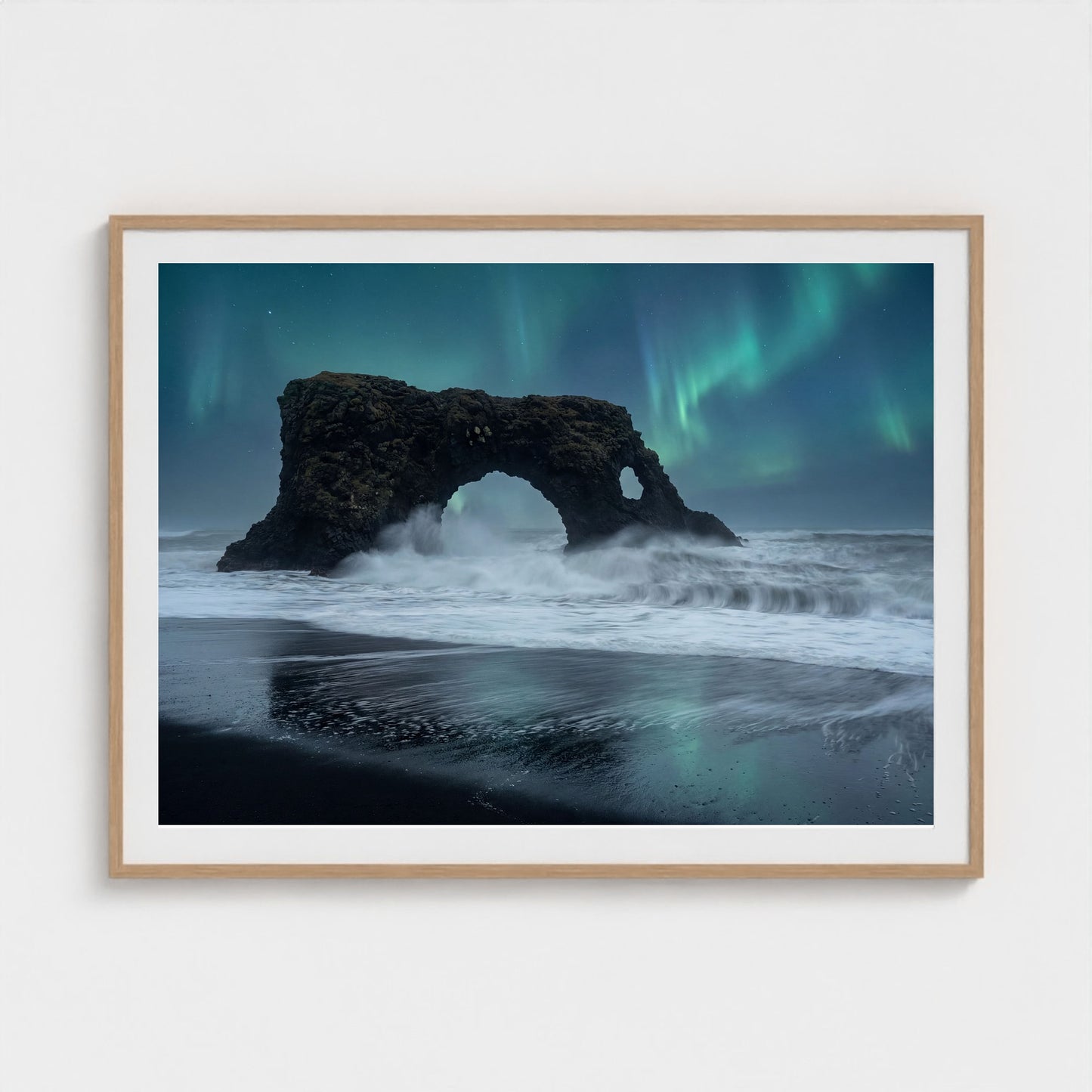 iceland-black-beach-arch 48x36 natural frame