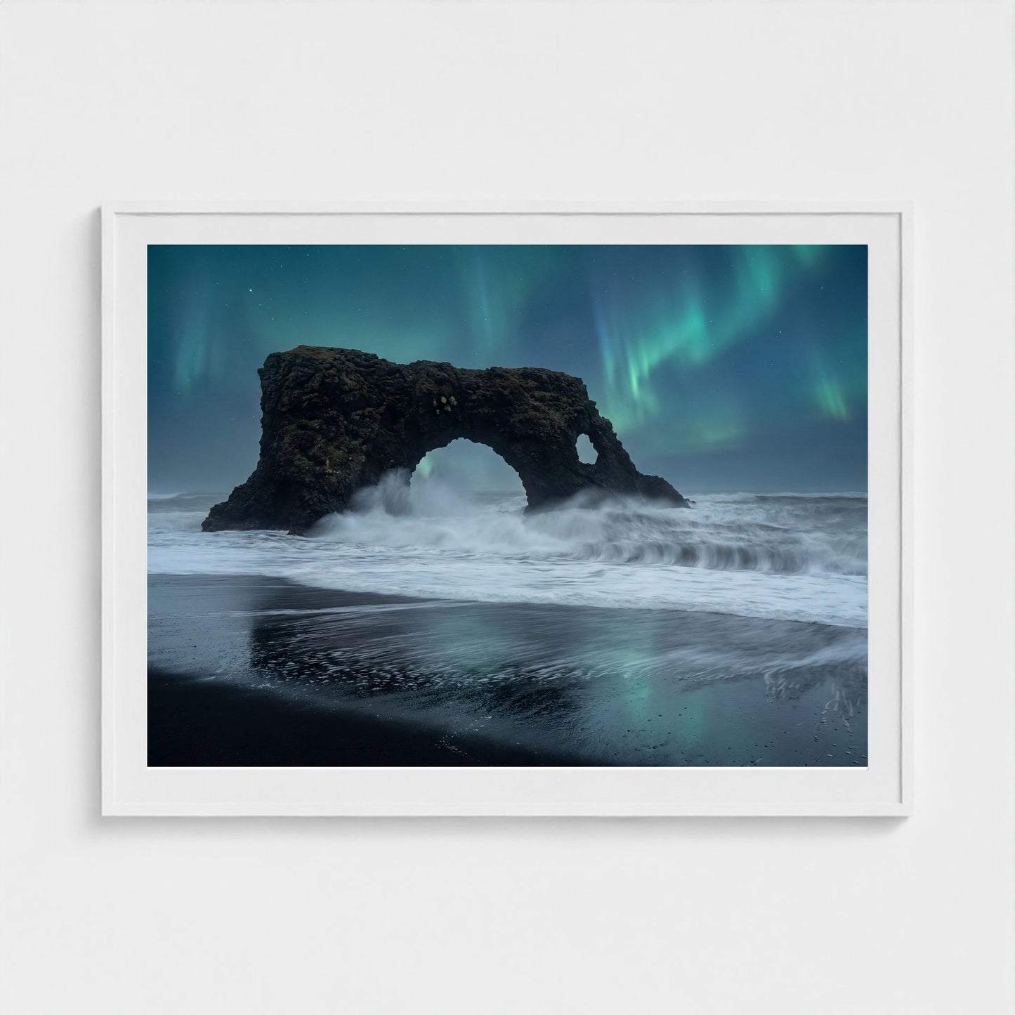 iceland-black-beach-arch 48x36 white frame
