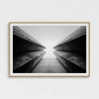 Brutalist Geometry Wall Art Print – Minimal Concrete Architecture Photography