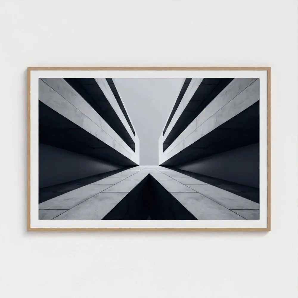 Brutalist Architecture Wall Art Print – Monolithic Concrete Geometry Photography