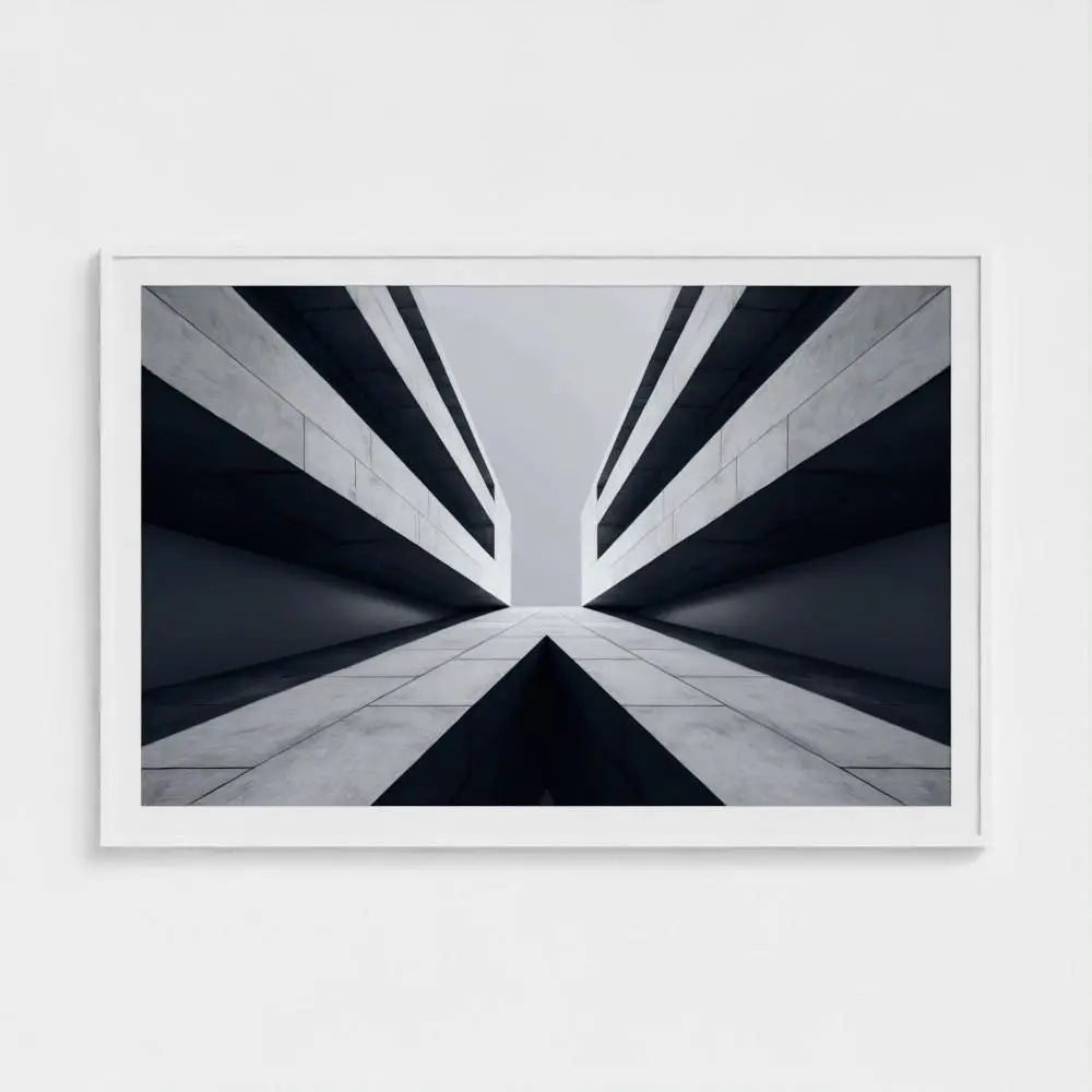 Brutalist Architecture Wall Art Print – Monolithic Concrete Geometry Photography