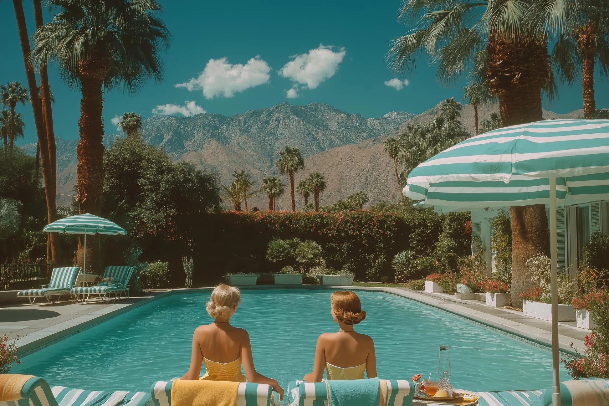 Cabana Club — Palm Springs Pool Wall Art Print, Retro Mid-Century Photography, Modern Western Decor
