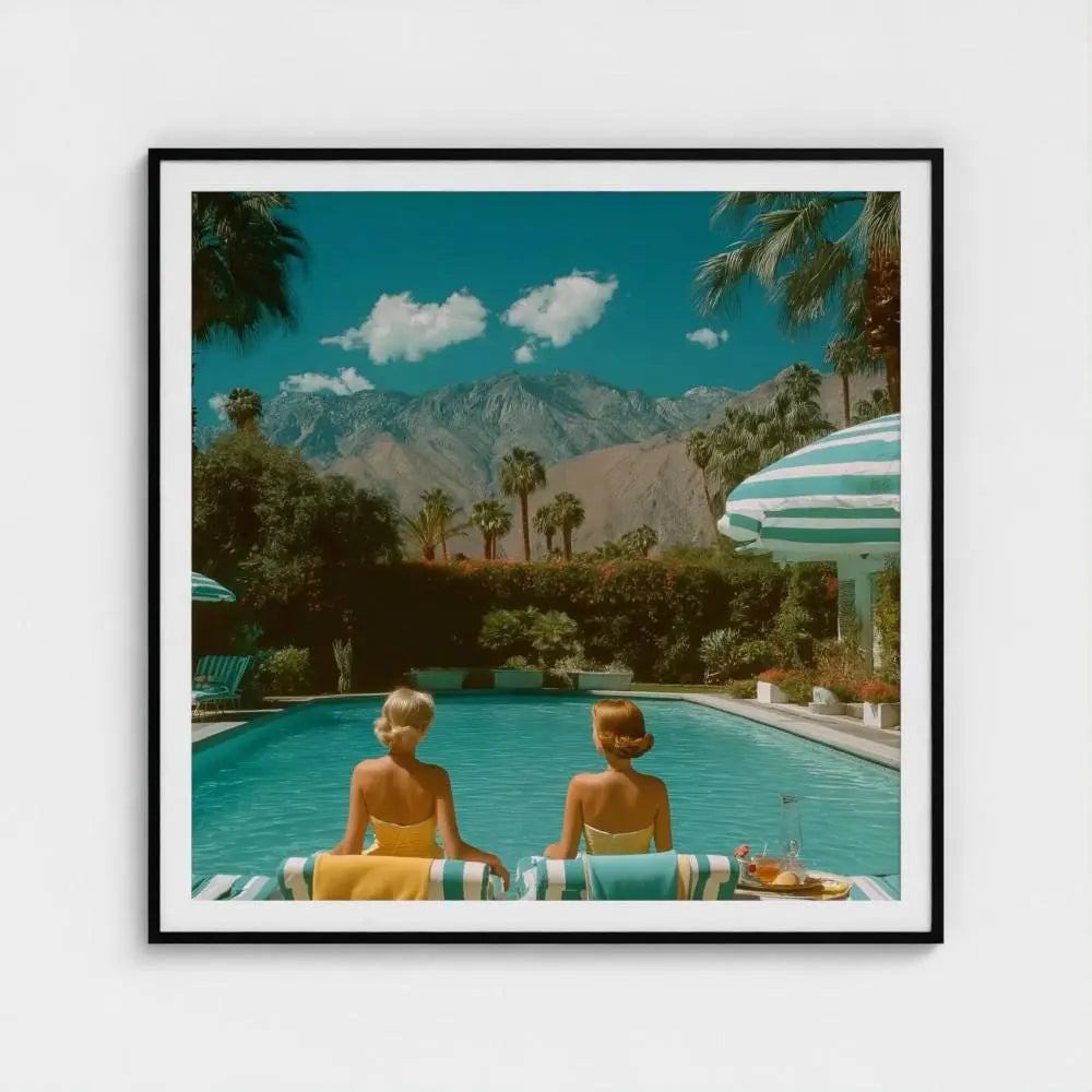 Cabana Club — Palm Springs Pool Wall Art Print, Retro Mid-Century Photography, Modern Western Decor